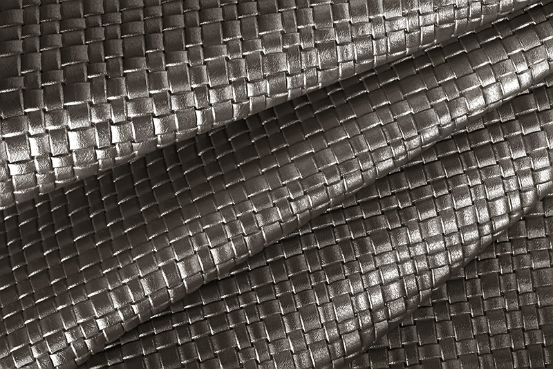 Metallic leather : taupe brown Magnetic Braided - Customization F. KOOIJMAN Paris